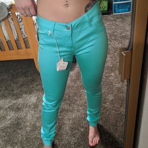 Teal Jeggings